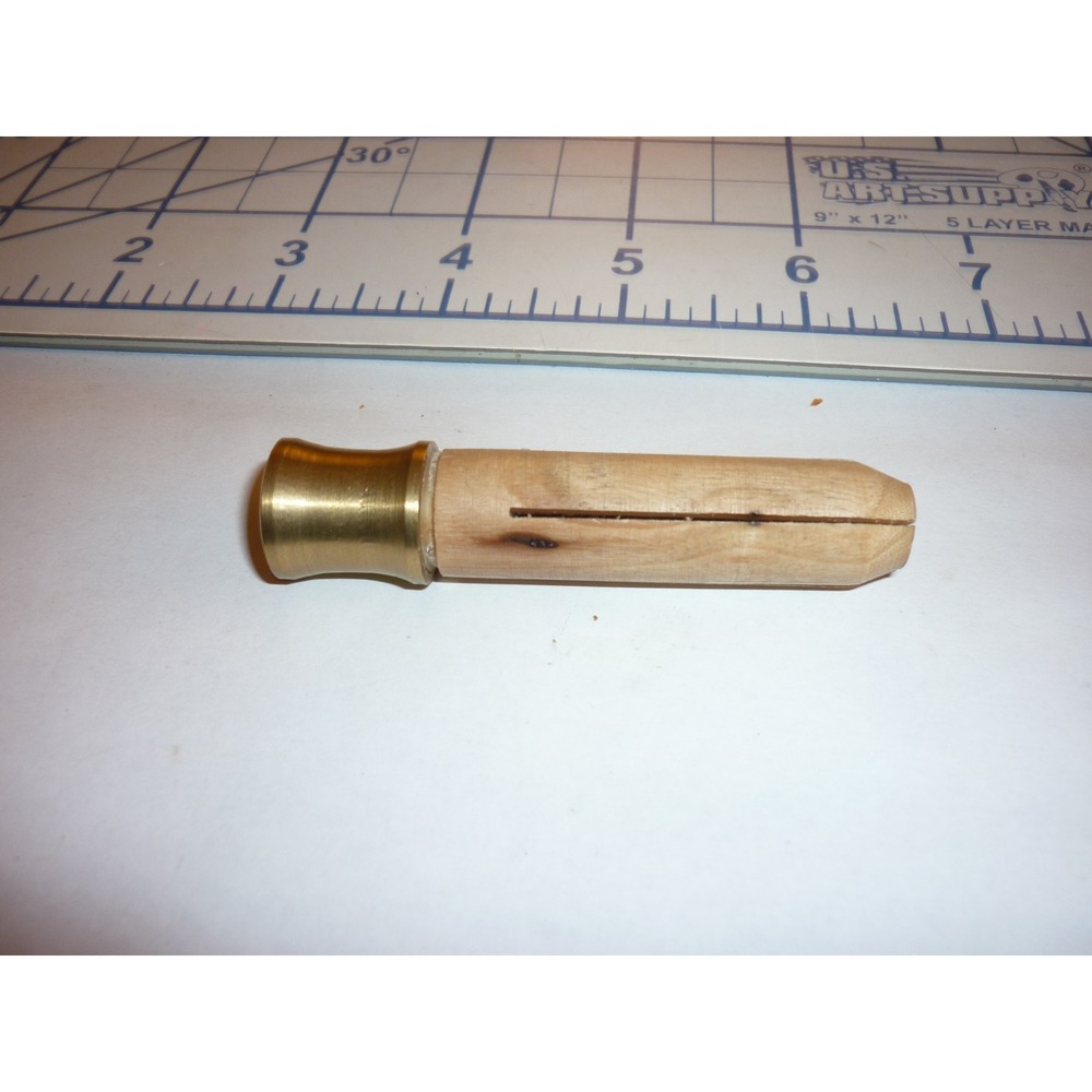 Vintage Wood and Brass Ring Clamp Jewelry Making Bench Tool Mandrel Holder